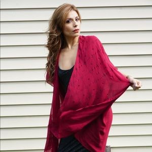 Beautiful Wine Red Kimono Jessica McClintock